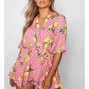 Boo boo Pink polka dot romper